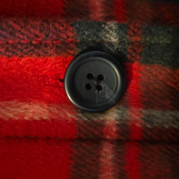 A.N.A BRAND WOMEN'S PLUS SIZE RED PLAID FRONT BUTTON JACKET COAT SIZE 0X - Picture 9 of 16